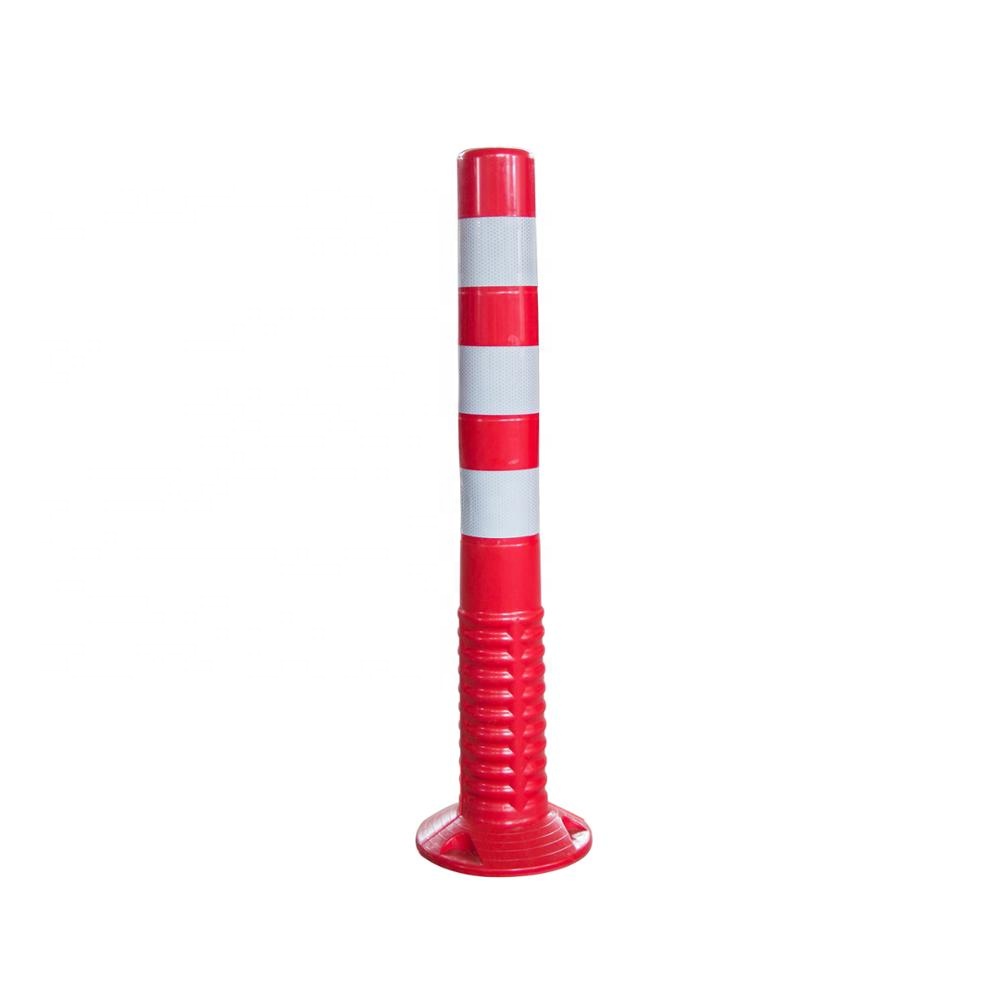Post Barriers 750 MM Delineatore Stradale Palo Riflettente per Traffico in PU Rosso