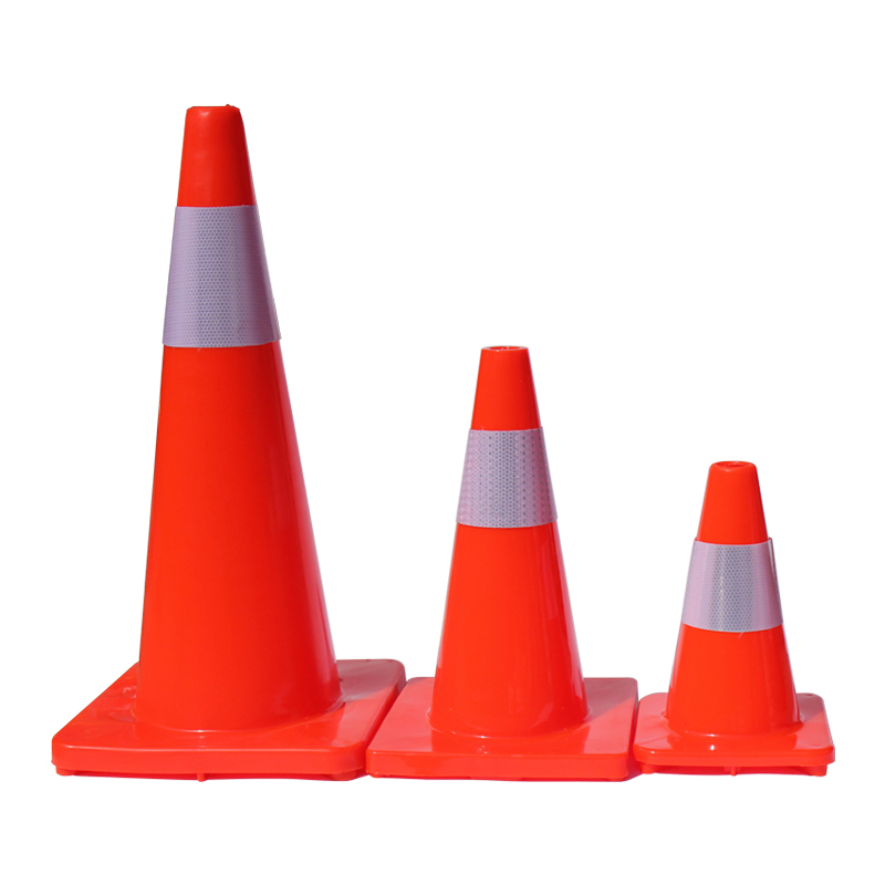 30cm 45cm 70cm cono stradale riflettente in pvc di avvertenza per la sicurezza stradale